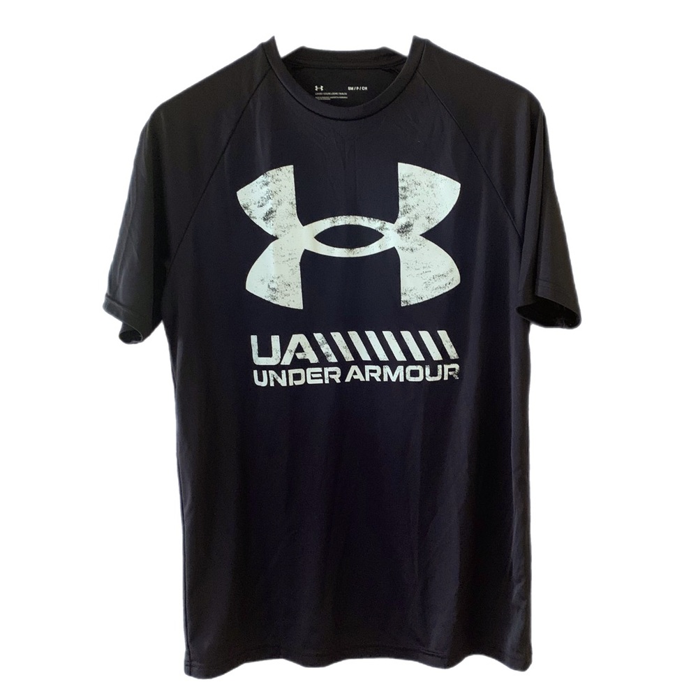 UNDER ARMOR: BLACK, BASEBALL T-SHIRT, SIZE SM/P/CH